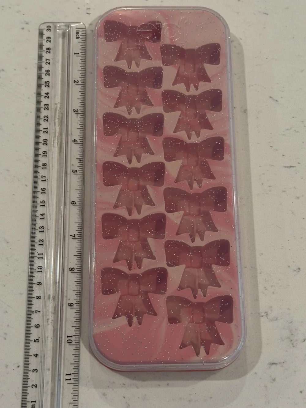 Joie Pink Glitter Bow Ice Cube Tray
